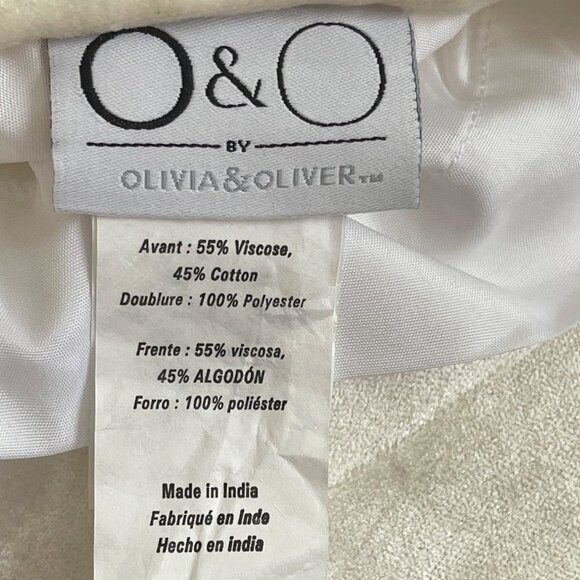 Olivia & Oliver Curtain Panel 63" Luster Velvet Ivory Rod Pocket Window Single - Picture 8 of 14